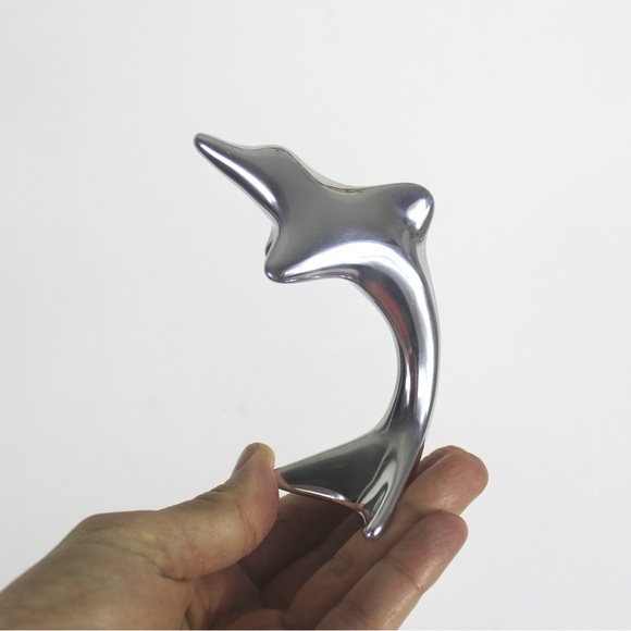 Mid Century Modern Hoselton Canada Aluminum Dolphin Sculpture Modernist Figurine - Picture 6 of 8
